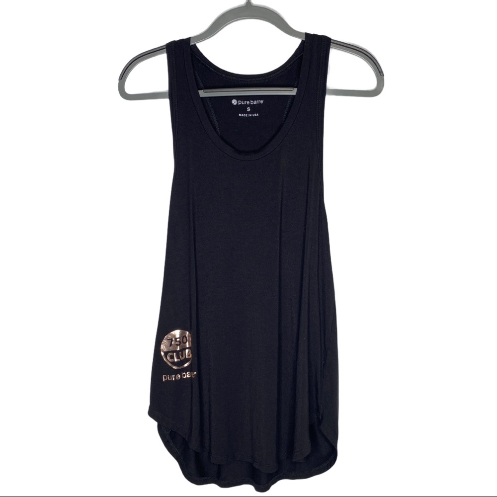 Pure Barre Black Tank Top 750 Club Size S